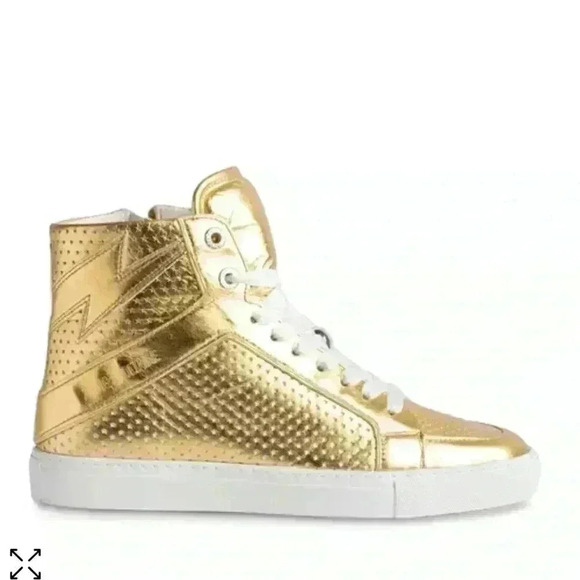 Zadig & Voltaire Women's High Flash Vintage High Top Sneakers size 40 - Picture 5 of 9